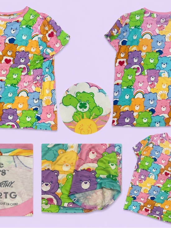 Care Bears x Cakeworthy Short Sleeve Graphic Tee - Multicolor Kawaii - 2XL